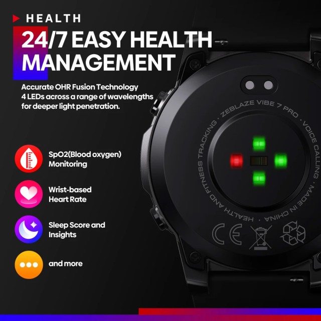 ZEBLAZE smartwatch Vibe 7 Pro, heart rate, 1.43" AMOLED, 3 ATM, ασημί