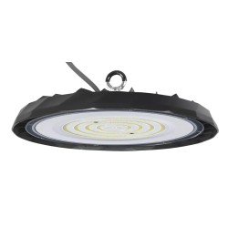 POWERTECH LED φωτιστικό καμπάνα PT-1557, 100W, 6500K, Φ30x4cm, IP65, μαύρο