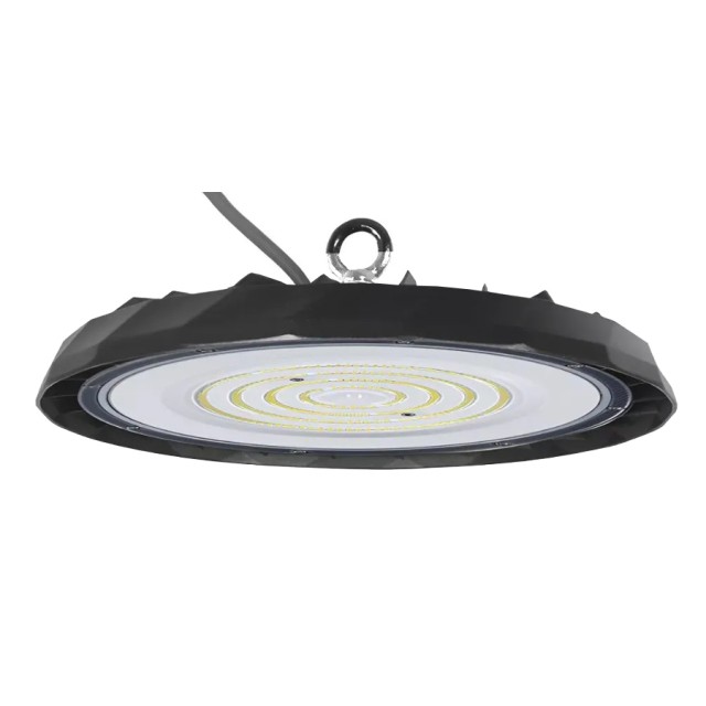 POWERTECH LED φωτιστικό καμπάνα PT-1557, 100W, 6500K, Φ30x4cm, IP65, μαύρο