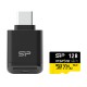 SILICON POWER κάρτα μνήμης microSDXC Inspire με card reader, 128GB, C10 UHS-I U3 V30 A2