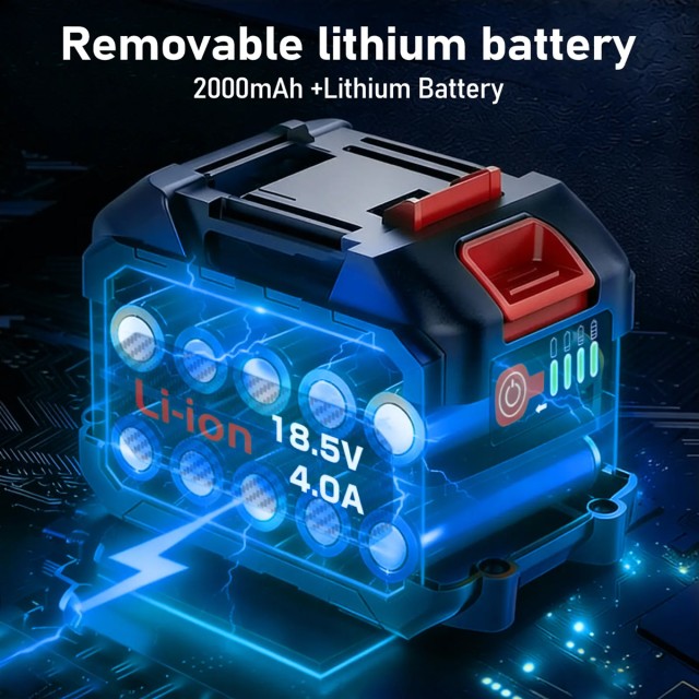 KINZIR ηλεκτρικό air duster AD61, 800W, 2000mAh, Brushless, μαύρο