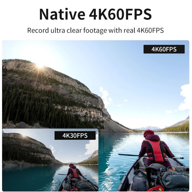 SJCAM action camera SJ8 Pro, οθόνη αφής, 12MP/4K, WiFi, αδιάβροχη θήκη, μαύρη