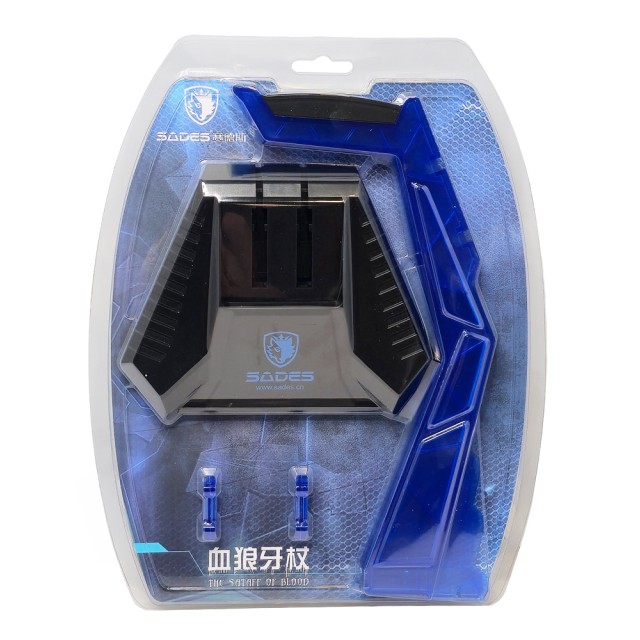 SADES επιτραπέζια βάση ακουστικών Wolfbone, μπλε