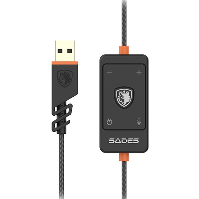 SADES gaming headset Spectre, USB σύνδεση, 50mm, V7.1 surround, multi-platform, μαύρο