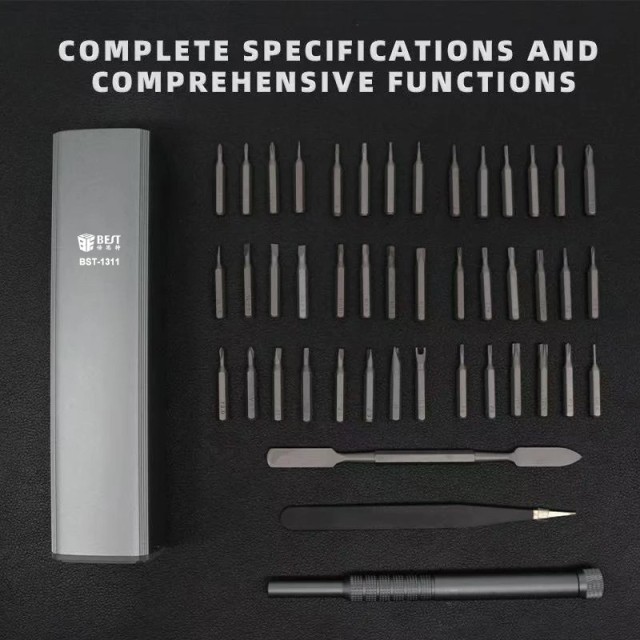 BEST σετ κατσαβίδι ακριβείας BST-1311 με 42 μύτες, με θήκη, 45τμχ