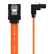 CABLETIME καλώδιο SATA III CT-SATA3R, γωνιακό, 6Gbps, 0.50m, πορτοκαλί