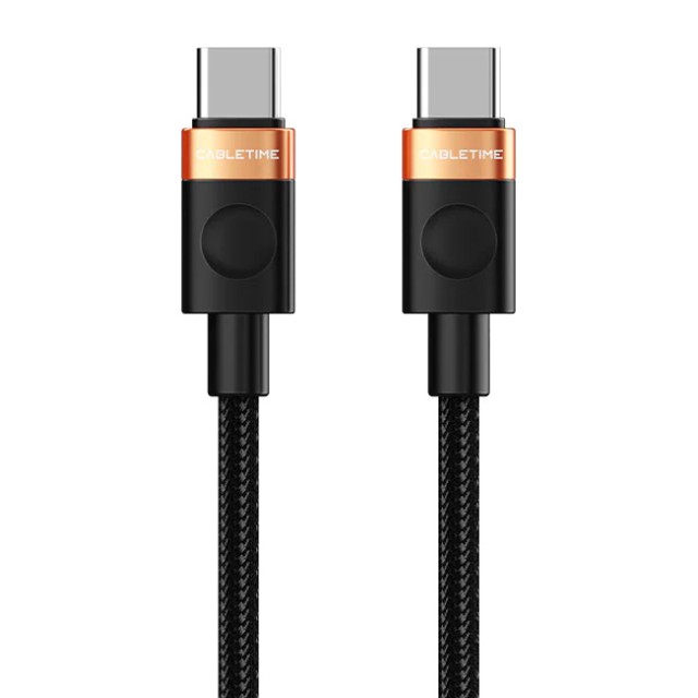 CABLETIME καλώδιο USB-C CT-CM60, 60W, 480Mbps, 1m, μαύρο