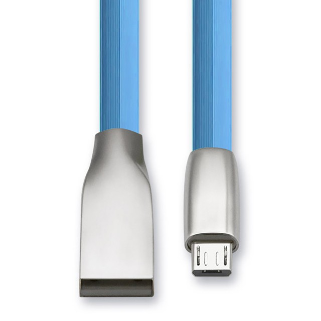 CABLETIME καλώδιο micro USB σε USB θηλυκό CT-PU32-ZFUM, flat, 480Mbps, 1m, μπλε