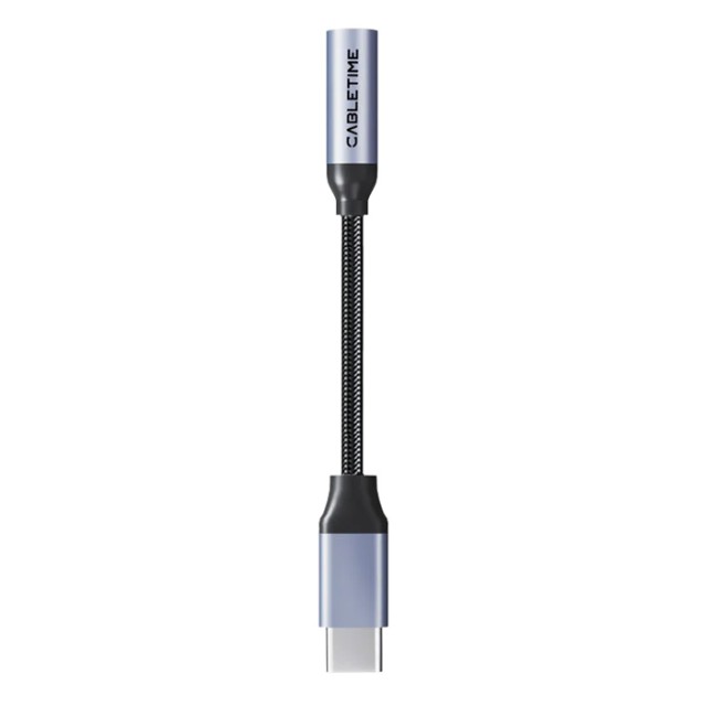 CABLETIME αντάπτορας USB-C σε 3.5mm CT-CMAUF-AG, γκρι