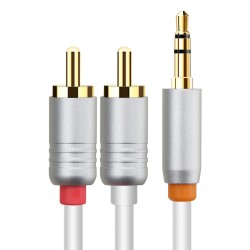 CABLETIME καλώδιο ήχου 3.5mm σε 2x RCA CT-AV314-P12G, 3m, λευκό