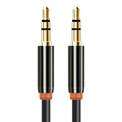 CABLETIME καλώδιο ήχου 3.5mm CT-AV311-P11G, gold plated, 1m, μαύρο