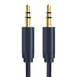 CABLETIME καλώδιο ήχου 3.5mm CT-AV301-H11G, gold plated, 5m, μπλε