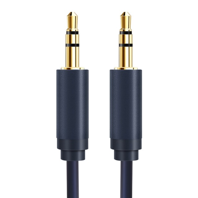 CABLETIME καλώδιο ήχου 3.5mm CT-AV301-H11G, gold plated, 5m, μπλε