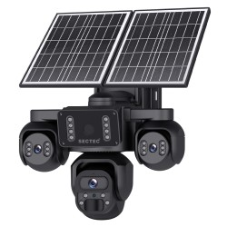 SECTEC smart ηλιακή κάμερα ST-523-9MAOV-4G-EU, triple lens, 3MP, 4G, SD, PTZ, IP66