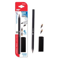 MP eternal μεταλλικό μολύβι PE560 με γόμα & 2x ανταλλακτικές μύτες, μαύρο