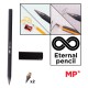 MP eternal μεταλλικό μολύβι PE560 με γόμα & 2x ανταλλακτικές μύτες, μαύρο