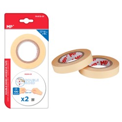 MP κολλητική ταινία διπλής όψεως PA512-01, 12mm, 10m, μπεζ, 2τμχ
