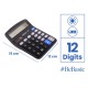 BEBASIC αριθμομηχανή S060, ηλιακό & μπαταρίας, 12 ψηφία, μαύρη