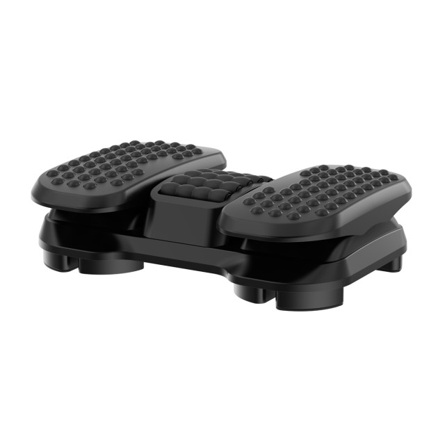 POWERTECH υποπόδιο γραφείου PT-1567 με πεντάλ εκγύμνασης ποδιών, μαύρο