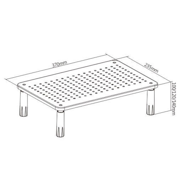 POWERTECH επιτραπέζια βάση οθόνης/laptop PT-1568, 13-32", έως 20kg