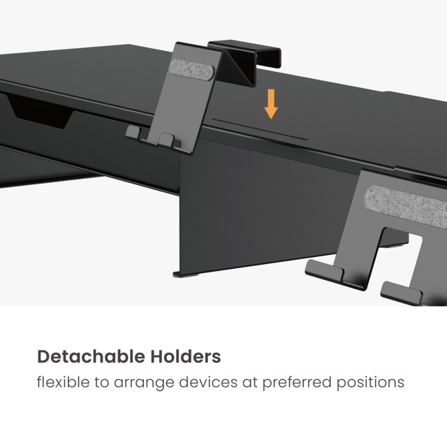 BRATECK επιτραπέζια βάση για οθόνη/laptop/smartphone/tablet STB-128-02 με συρτάρι, 13-32", έως 20kg, heavy duty, μαύρη