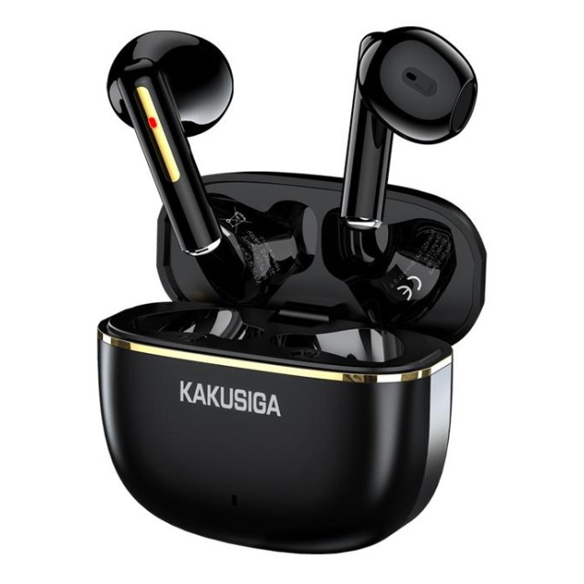 KAKUSIGA earphones με θήκη φόρτισης KSC-1482, True Wireless, 15mm, 35/300mAh, μαύρα