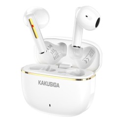 KAKUSIGA earphones με θήκη φόρτισης KSC-1482, True Wireless, 15mm, 35/300mAh, λευκά