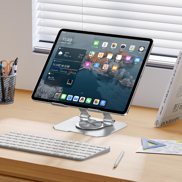 KAKUSIGA μεταλλική βάση για tablet KSC-1742, έως 13", foldable, ασημί