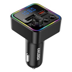 KAKUSIGA FM transmitter & φορτιστής KSC-1982, USB/USB-C, 55W, Bluetooth, μαύρο