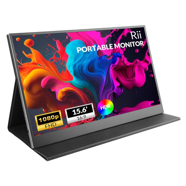 RIITEK φορητή οθόνη RS100, IPS, 15.6" 1920x1080, HDR, mini HDMI/USB-C, με ηχεία
