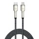 POWERTECH καλώδιο Lightning σε USB-C PTR-0200, PD 27W, 480Mbps, 1m, μαύρο/γκρι