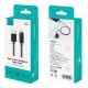 USAMS καλώδιο USB-C σε USB SJ777, 3A, 480Mbps, 1m, μαύρο