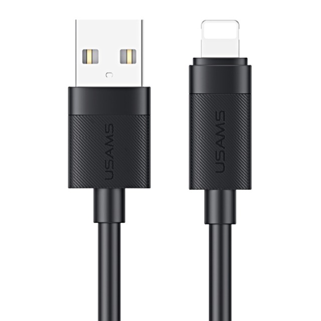 USAMS καλώδιο Lightning σε USB SJ778, 2.4A, 480Mbps, 1m, μαύρο
