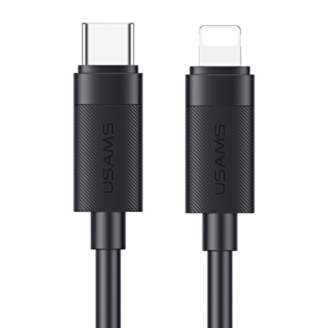 USAMS καλώδιο Lightning σε USB-C SJ781, 30W, 480Mbps, 1m, μαύρο