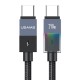 USAMS καλώδιο USB-C SJ775, 240W, 480Mbps, 1.2m, μαύρο