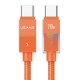 USAMS καλώδιο USB-C SJ775, 240W, 480Mbps, 1.2m, πορτοκαλί