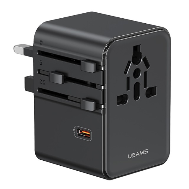 USAMS φορτιστής/αντάπτορας πρίζας CC310, 2x USB & 3x USB-C, universal, 70W, μαύρος USAMS φορτιστής/αντάπτορας πρίζας CC310, 2x USB & 3x USB-C, universal, 70W, μαύρος