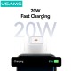USAMS φορτιστής τοίχου CC325, USB-C, 20W, λευκός USAMS φορτιστής τοίχου CC325, USB-C, 20W, λευκός