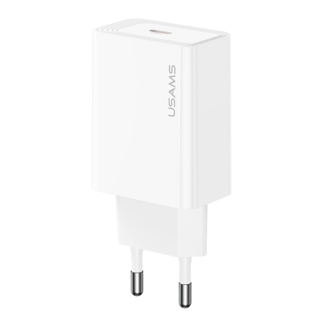 USAMS φορτιστής τοίχου CC325, USB-C, 20W, λευκός USAMS φορτιστής τοίχου CC325, USB-C, 20W, λευκός