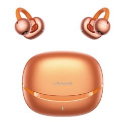 USAMS earphones με θήκη φόρτισης Echo R03, OWS, Φ11mm, 40/300mAh, πορτοκαλί