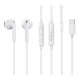 CELEBRAT earphones με μικρόφωνο G39, USB-C σύνδεση, 14mm, 1.2m, λευκά