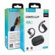 CELEBRAT earphones με θήκη φόρτισης W77, OWS, 12mm, 40/400mAh, μαύρα