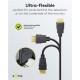 GOOBAY καλώδιο HDMI 80096 με Ethernet, soft, 4K/60Hz, 18 Gbps, 0.5m, μαύρο