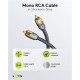 GOOBAY καλώδιο ήχου RCA σε RCA 65296, 2m, μαύρο/ασημί