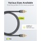 GOOBAY καλώδιο ήχου RCA σε RCA 65296, 2m, μαύρο/ασημί