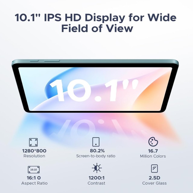 DOOGEE tablet Tab A9 Pro με πληκτρολόγιο/ποντίκι/στυλό αφής/θήκη, 10.1", 4/128GB, Android 15, 6580mAh, γκρι