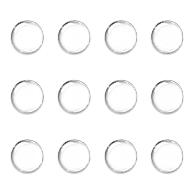 HOME USE στοπ πόρτας HUH-0264, αυτοκόλλητο, PU πλαστικό, 25x10mm, διάφανο, 12τμχ