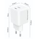 POWERTECH φορτιστής τοίχου PT-1612, USB-C, 100W, GaN, AVS, λευκός POWERTECH φορτιστής τοίχου PT-1612, USB-C, 100W, GaN, AVS, λευκός