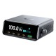 POWERTECH σταθμός φόρτισης PT-1622 με οθόνη, USB & 4x USB-C, GaN, 100W, ασημί