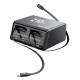POWERTECH σταθμός φόρτισης PT-1623, USB/3x USB-C/2x USB-C καλώδια, GaN, 160W, μαύρος